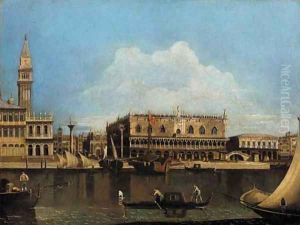 View of the Doge's Palace and the Piazzetta of San Marco, looking north, from the island of San Giorgio