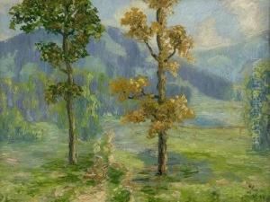 Landschaft Mit Zwei Baumen Landschaft Mit Zwei Baumen