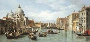 The Entrance to the Grand Canal, Venice, with the church of Santa Maria della Salute by (Giovanni Antonio Canal) Canaletto