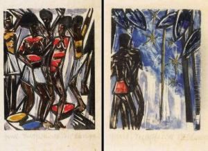 Die Einweihung Des Neuen Zaunes - Ohne Titel(1920) by Otto Lange