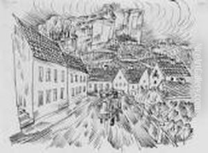 Florenz. Alpenlandschaft. Bohmisches Dorf by Otto Lange
