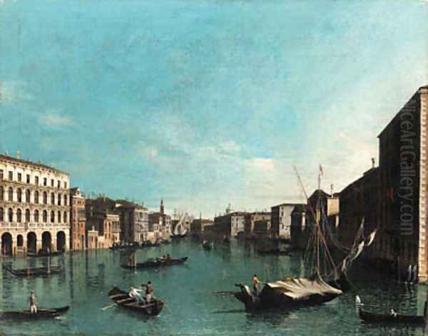 The Grand Canal, Venice, looking south from the Palazzi Foscari and Moro-Lin to the Church of Santa Maria della Carita - view 1