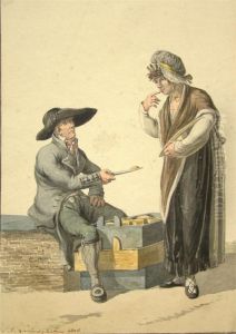 Der Kaseverkaufer by Dirck Langendijk