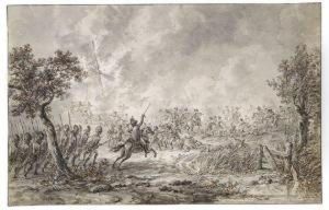 Schlachtenszene by Dirck Langendijk