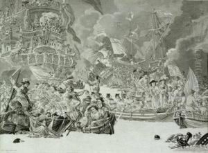 De Beroemde Onderneming Op De Rivieren Van London En Rochester by Dirck Langendijk