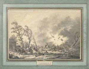 Scene D' Explosion. by Dirck Langendijk
