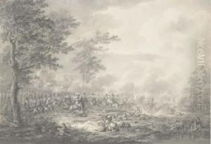 A Cavalry Battle by Dirck Langendijk