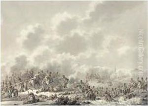 Scene De Bataille by Dirck Langendijk
