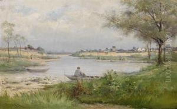 Flusslandschaft Mit Fischern - view 1
