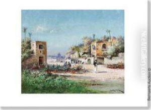 Marche Auxfleurs Au Caire by Henri Langerock