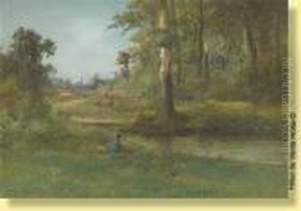 Pecheur Au Bord De La Riviere - view 1