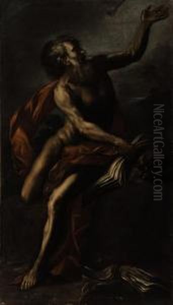 Saint Jerome In The Wilderness by Giovanni Battista Langetti