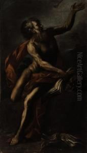 Saint Jerome In The Wilderness by Giovanni Battista Langetti