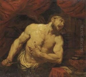 The Death Of Cato by Giovanni Battista Langetti