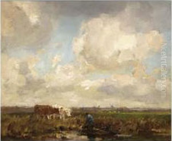 Cows In A Polderlandscape - view 1