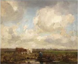 Cows In A Polderlandscape