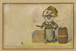 The Jolly Smoker by Currier, N. & Ives, J.M.