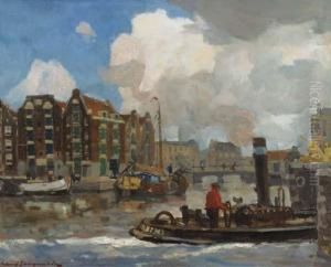 De Sluis Aan De Oude Schans by Frans Langeveld