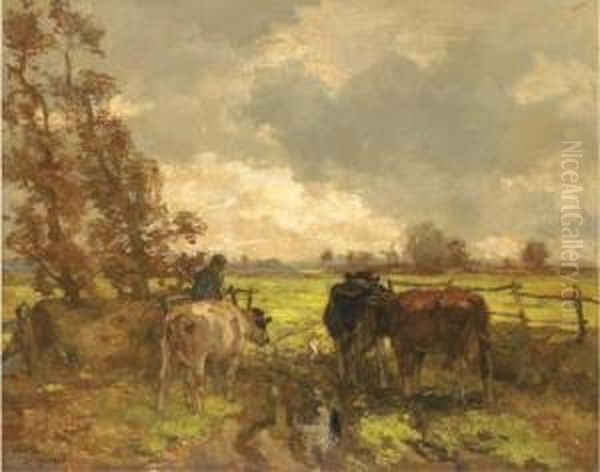 Leading Cows Into Pasture - view 1