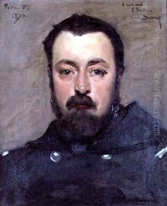 Portrait of M Berthon by Charles Emile Auguste Carolus-Duran