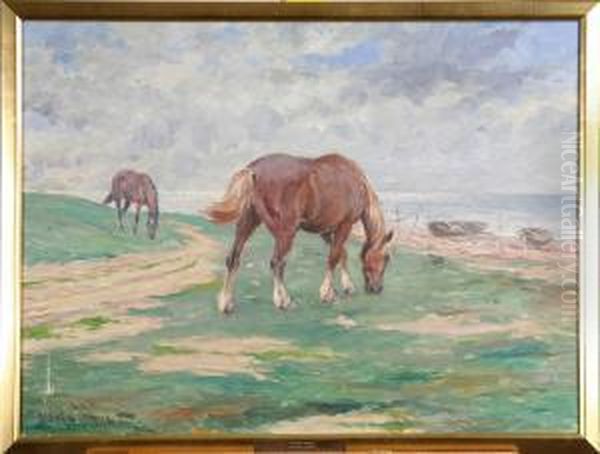 "betande Hastar", Signerad O Daterad Alex. Langlet 34 - view 1