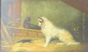 Terriers Standing Guardat A Hole