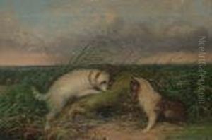 Terriers In The Countryside; Terriers In The Barn. by J. Langlois