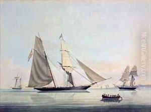 The Celebrated Piratical Slaver LAntonio With others of the Black Craft Lying in the Bonny River by Condy, Nicholas Matthews