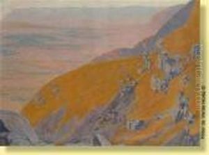 Vue Plongeante Sur La Vallee De Kimpese by Fernand Lantoine
