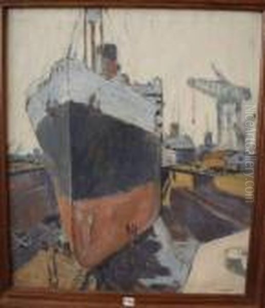 Mise A L'eau D'un Transatlantique - view 1