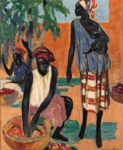 Women And Child by Fernand Lantoine