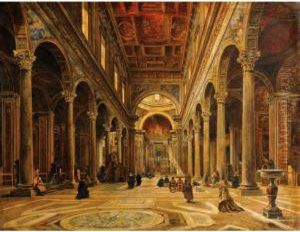 Interieur D'eglise by Giovanni Giordano Lanza