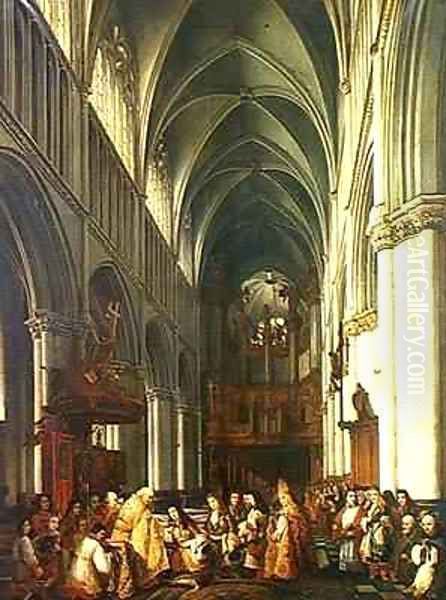 Entrance of Louis XIV 1638-1715 into the Cathedral of Saint Omer - view 1