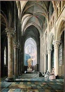 Interior of a Church by Hippolyte Joseph Cuvelier