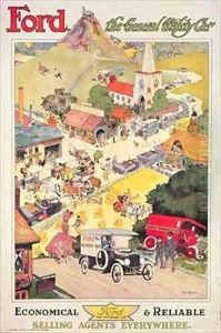 Poster advertising Ford The General Utility Car by Oswald Hamilton Cuningham