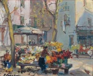La Fleuriste by Georgi Alexandrovich Lapchine