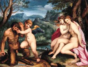 Omnia vincit Amor by Agostino Carracci