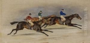 Derby Of 1869 by George Henry Laporte