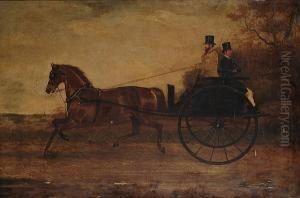 Horse And Gig On A Country Road by George Henry Laporte
