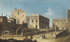 Rome, Santa Maria in Aracoeli and the Campidoglio by (Giovanni Antonio Canal) Canaletto