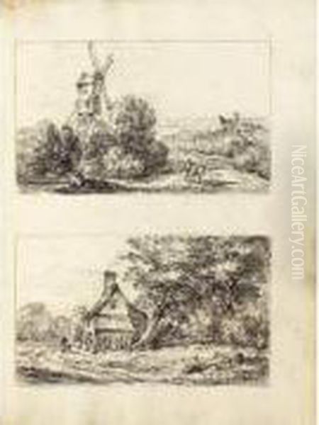 Album Comprenant Cinquante
Dessins De Format Rectangulaire Sur Vingt-cinq Feuillets, Par Paire Et
Mesurant 11 X 18,5 Cm - view 1