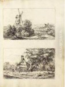 Album Comprenant Cinquante
Dessins De Format Rectangulaire Sur Vingt-cinq Feuillets, Par Paire Et
Mesurant 11 X 18,5 Cm by John Laporte