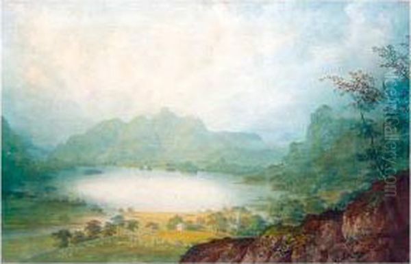 A River In Cumberland; Keswick Lake - view 1