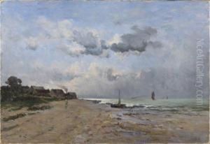Paysage De La Cote Normande by Charles Lapostolet