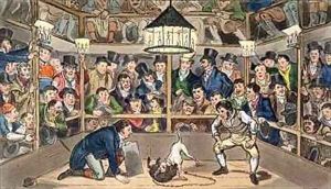 Tom and Jerry sporting their blunt on the phenomenon Monkey Jacco Macacco at the Westminster Pit by I. Robert and George Cruikshank