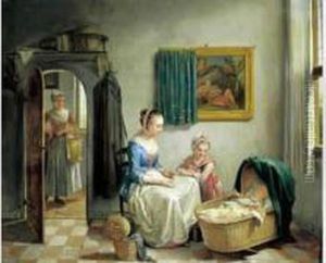 Scene Familiale. by Willem Joseph Laquy
