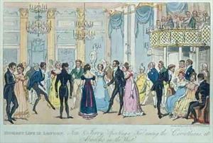 Highest Life in London Tom and Jerry Sporting a Toe among the Corinthians at Almacks in the West by I. Robert and George Cruikshank