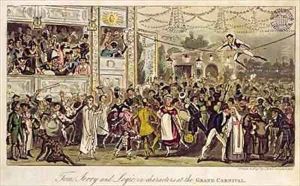 Tom Jerry and Logic in Characters at the Grand Carnival by I. Robert and George Cruikshank