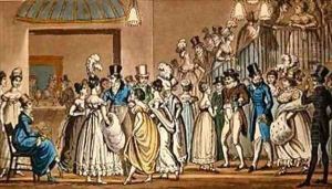 In the foyer at Covent Garden Theatre by I. Robert and George Cruikshank