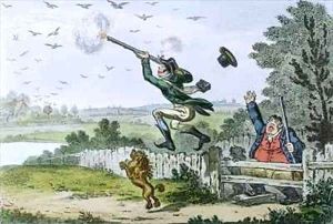 Cockney Sportsmen Shooting Flying by Isaac Cruikshank